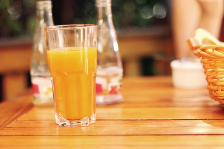Fresh juice on the table